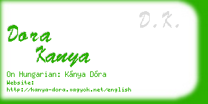 dora kanya business card